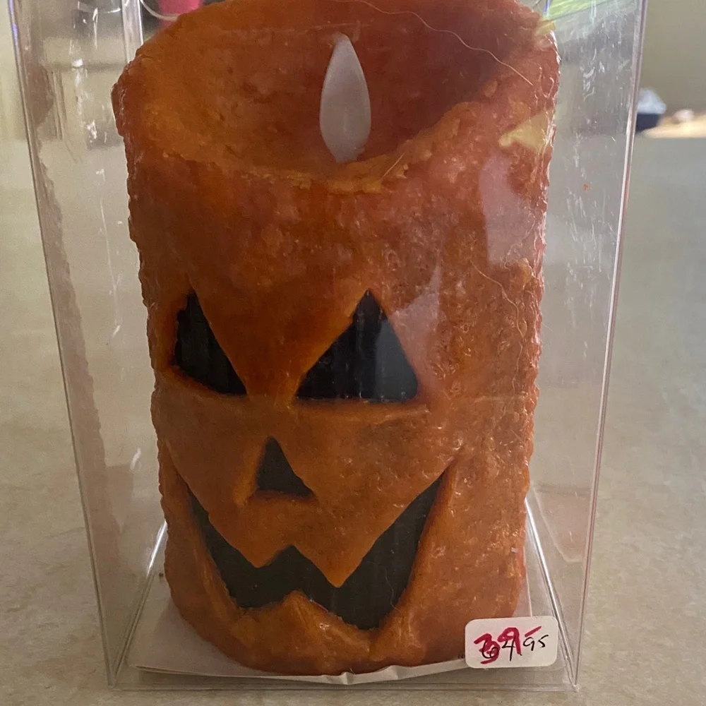 Halloween Jack-O'-Lantern Orange Candle Star Hallow Candle